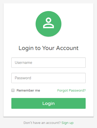 Bootstrap Elegant Account Login Form with Avatar Icon