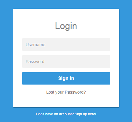 Bootstrap Simple Login Form with Blue Background