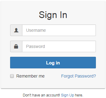 Bootstrap Sign in Form with Icons