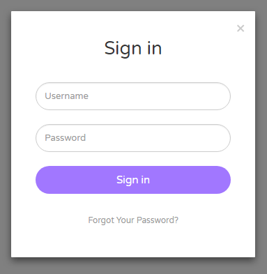 Bootstrap Modal Sign in Form with Rounded Inputs