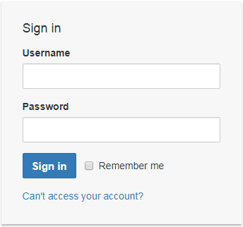 Bootstrap Simple Sign in Form